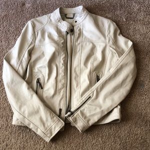 White Faux Leather Jacket
